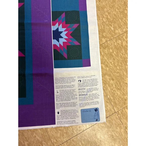 Unbranded Unisex Quilt One Size‎ Green, Teal and Purple, Preowned - Picture 12 of 12